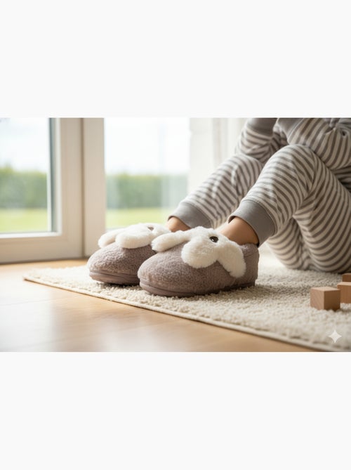 Pantoufles Enfant Animaux 3D Ultra Douces MB732831 - Kiabi Pantoufles Enfant Animaux 3D Ultra Douces MB732831 - Kiabi