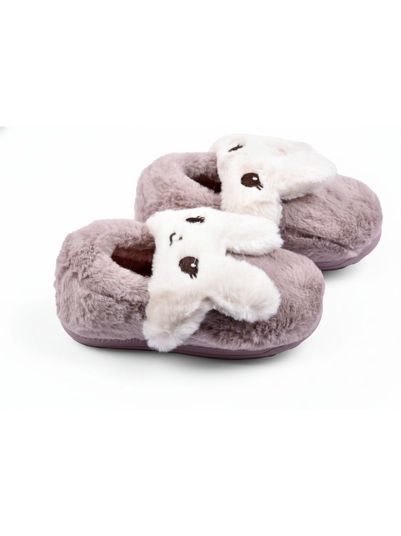 Pantoufles Enfant Animaux 3D Ultra Douces MB732831 Violet - Kiabi
