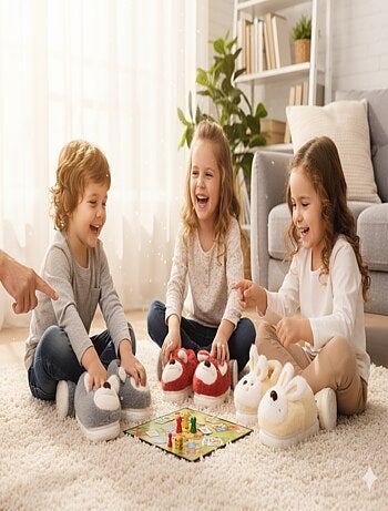 Pantoufles Enfant Animaux 3D Ultra Douces MD9758