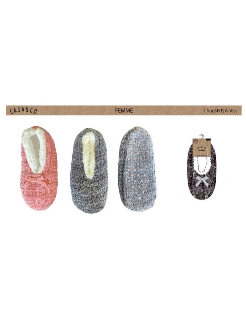 Pantoufles Femme CASA AND CO  Pack de 2 Multicolore - Kiabi
