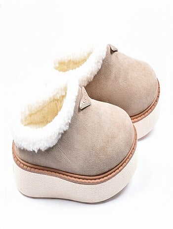 Pantoufles femme hiver mule style scandinave nd10882