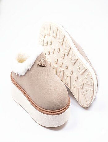 Pantoufles femme hiver mule style scandinave nd10882