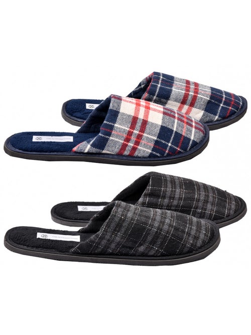 Pantoufles Homme CXL By LACROIX Pack de 2 - Kiabi Pantoufles Homme CXL By LACROIX Pack de 2 - Kiabi