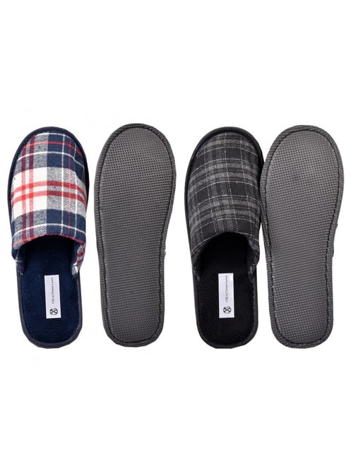 Pantoufles Homme CXL By LACROIX Pack de 2 - Kiabi Pantoufles Homme CXL By LACROIX Pack de 2 - Kiabi