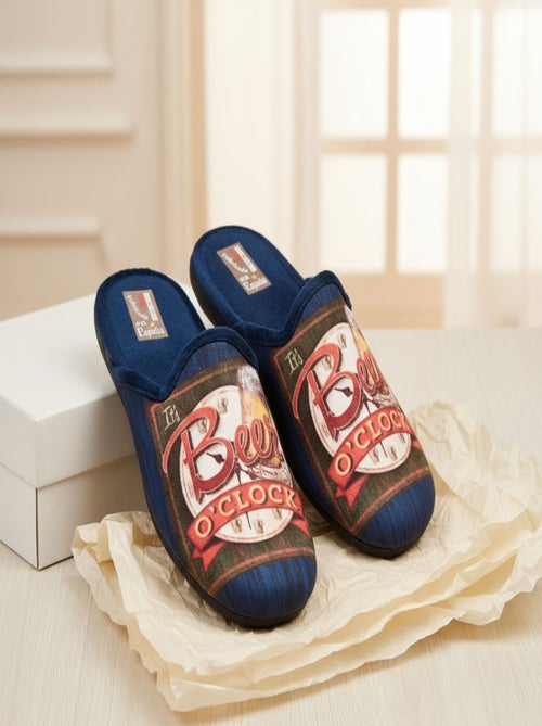 Pantoufles Homme Mule Fantaisie PHOTOPRINT - Kiabi Pantoufles Homme Mule Fantaisie PHOTOPRINT - Kiabi