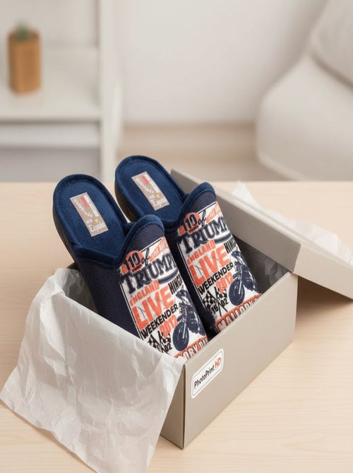 Pantoufles Homme Mule Fantaisie PHOTOPRINT - Kiabi Pantoufles Homme Mule Fantaisie PHOTOPRINT - Kiabi