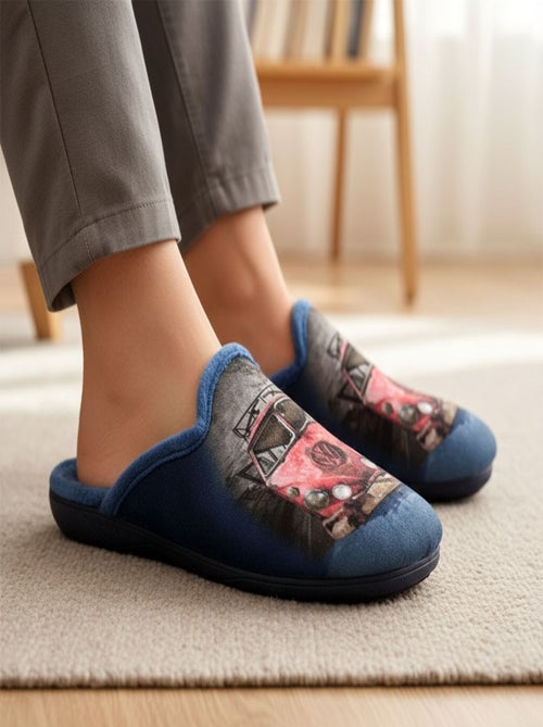 Pantoufles Homme Mule Fantaisie PHOTOPRINT - Kiabi Pantoufles Homme Mule Fantaisie PHOTOPRINT - Kiabi