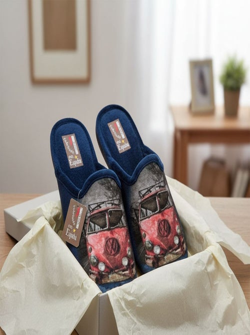 Pantoufles Homme Mule Fantaisie PHOTOPRINT - Kiabi Pantoufles Homme Mule Fantaisie PHOTOPRINT - Kiabi