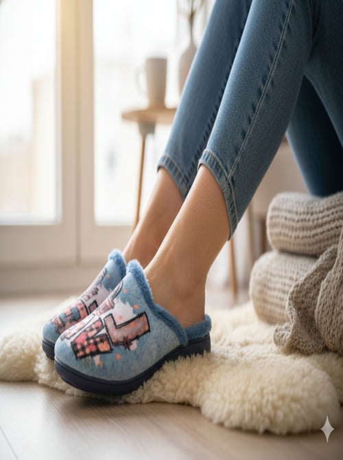Pantoufles Mules femme PHOTOPRINT - Kiabi Pantoufles Mules femme PHOTOPRINT - Kiabi