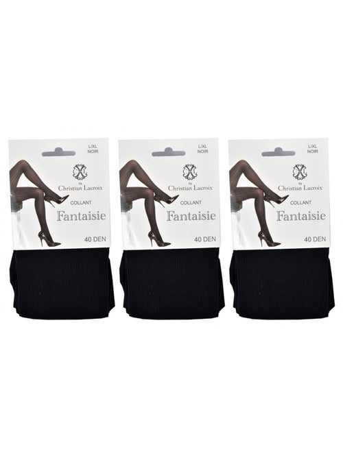 Panty 40D CXL By CHRISTIAN LACROIX - Set van 3 - Kiabi Panty 40D CXL By CHRISTIAN LACROIX - Set van 3 - Kiabi