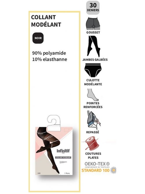 Panty dames comfort en kwaliteit INFINITIF - Set van 2 - Kiabi Panty dames comfort en kwaliteit INFINITIF - Set van 2 - Kiabi