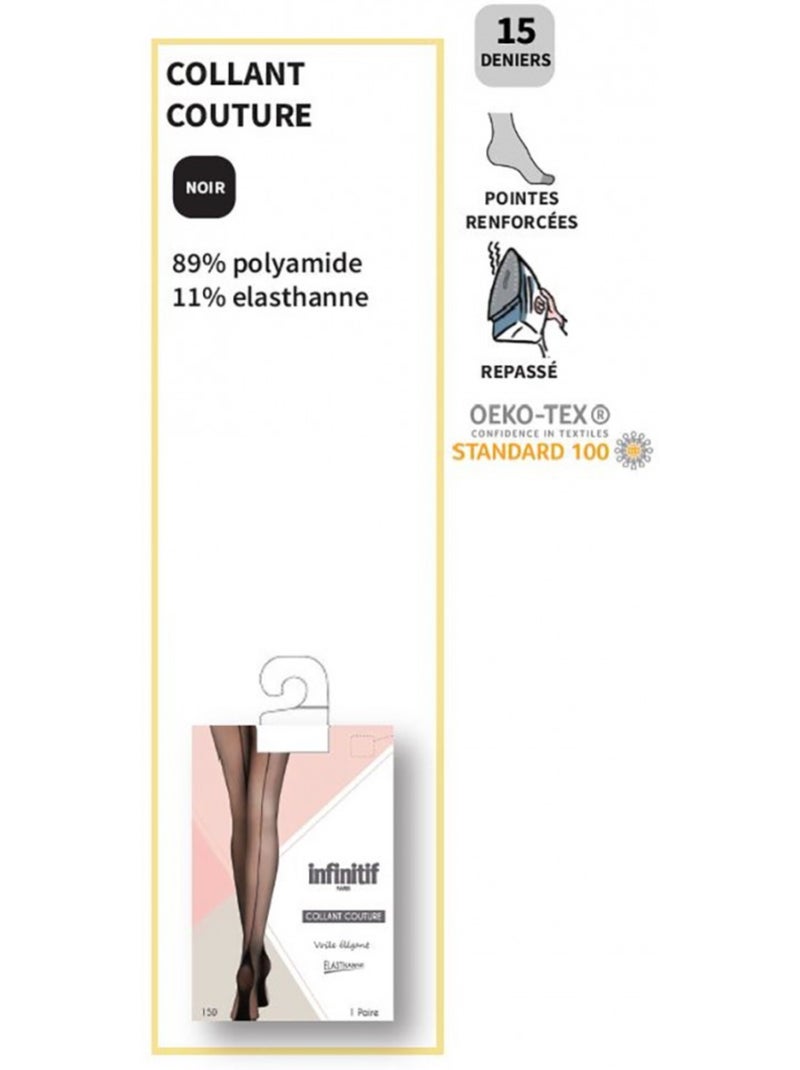 Panty dames comfort en kwaliteit INFINITIF - Set van 3 Multicolor - Kiabi