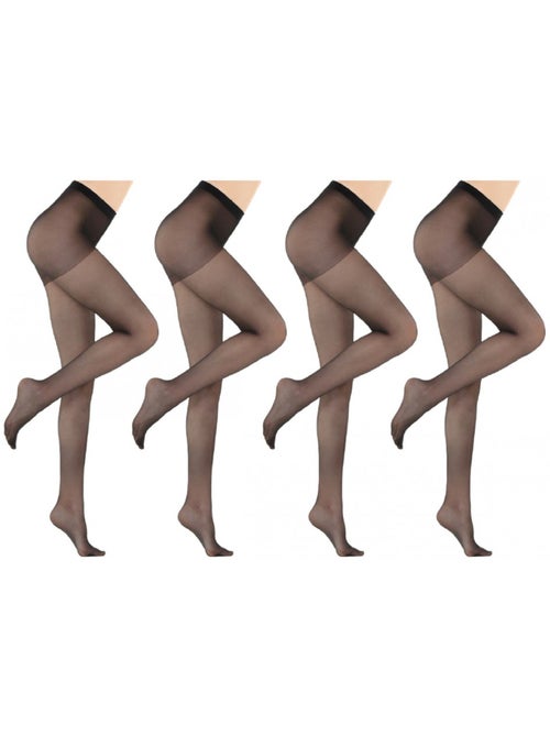 Panty Dames Comfort & Sterkte DIAMANTINO - Set van 4 - Kiabi Panty Dames Comfort & Sterkte DIAMANTINO - Set van 4 - Kiabi