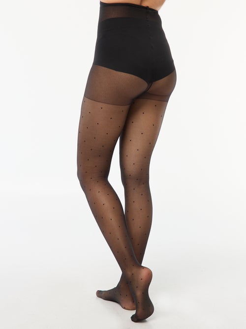 Panty in plumetis met stippen - 30D - Kiabi