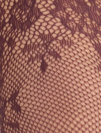 Panty's met bloemenmotief en kanteffect