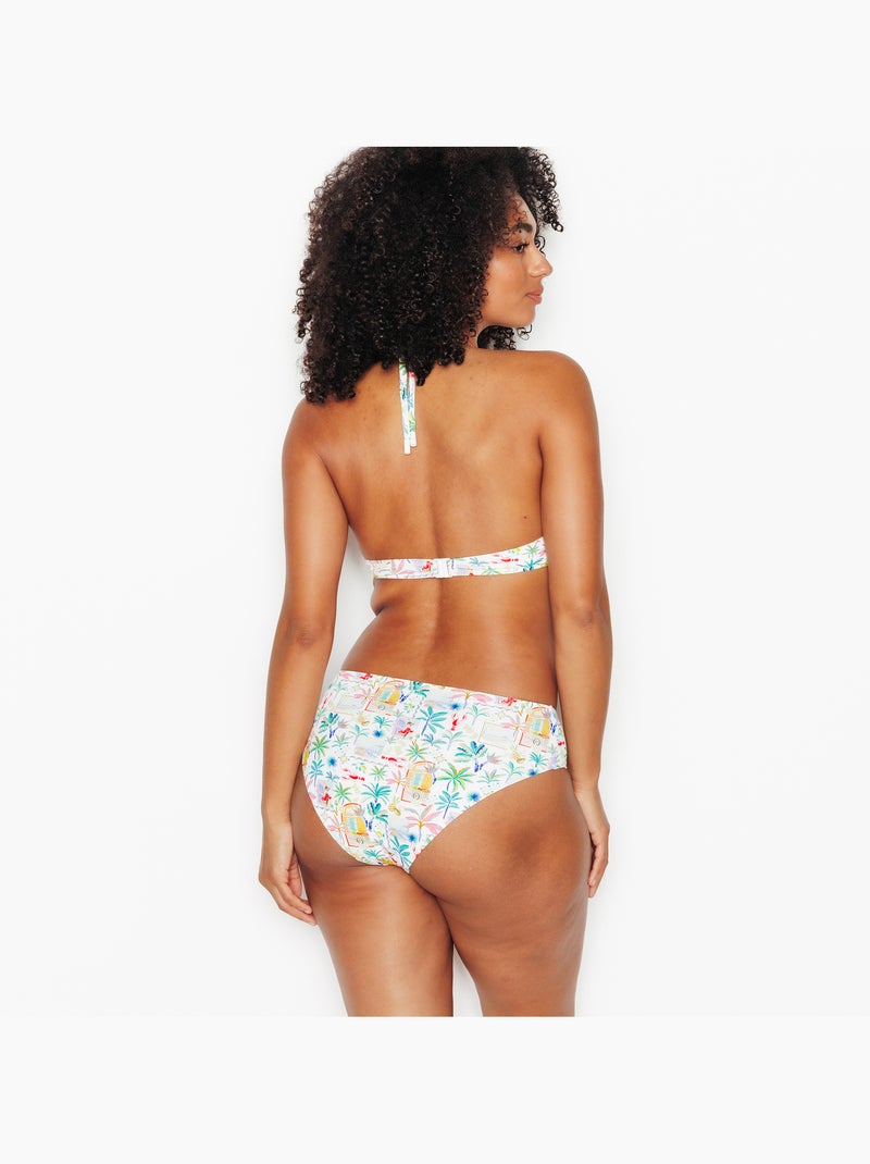 Papaye hoge slip multikleur wit Wit Multikleur - Kiabi