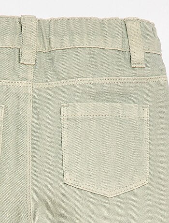 Paperbag broek van katoentwill