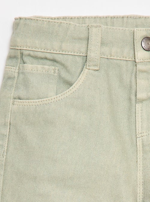 Paperbag broek van katoentwill - Kiabi