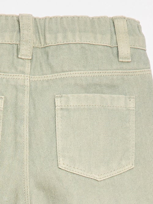 Paperbag broek van katoentwill - Kiabi