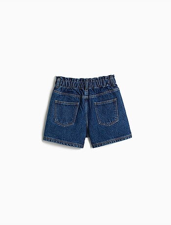 Paperbag Denim Shorts, MO Fashion