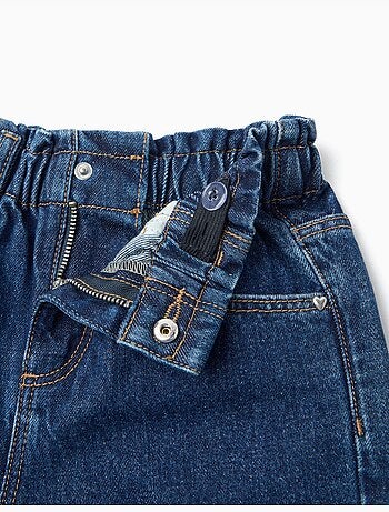 Paperbag Denim Shorts, MO Fashion