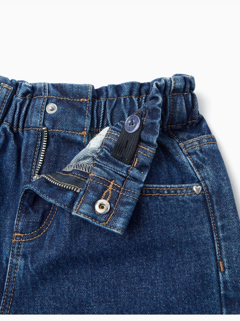 Paperbag Denim Shorts, MO Fashion Blauw - Kiabi