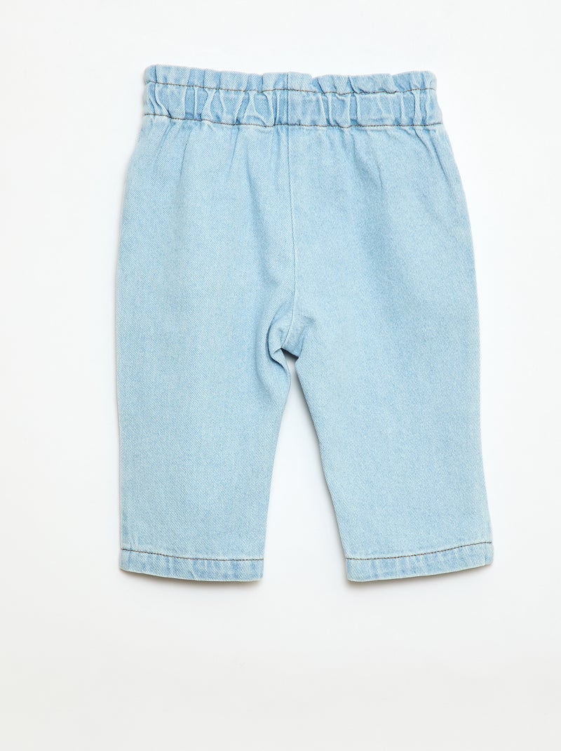 Paperbag jeans Blauw - Kiabi