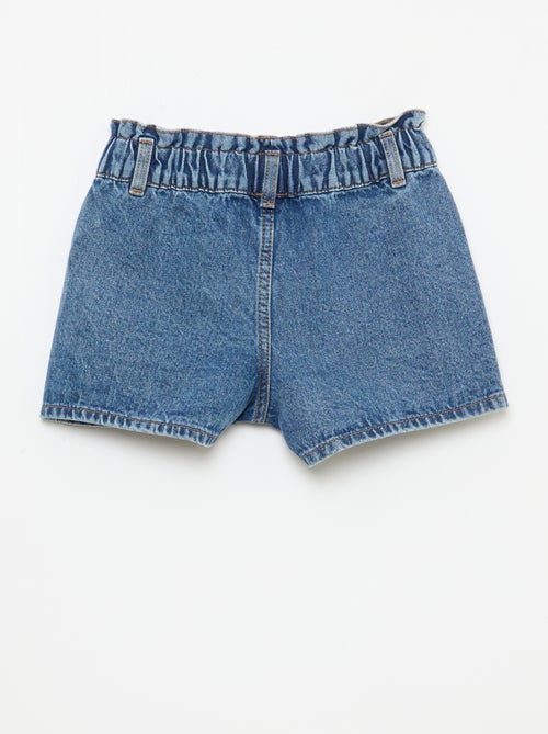 Paperbag jeansshort - Kiabi