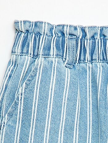 Paperbag jeansshort