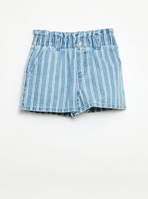 Paperbag jeansshort - Kiabi