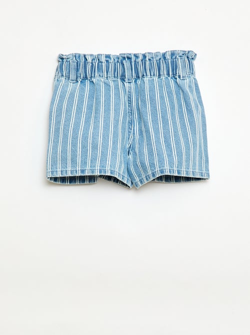 Paperbag jeansshort - Kiabi