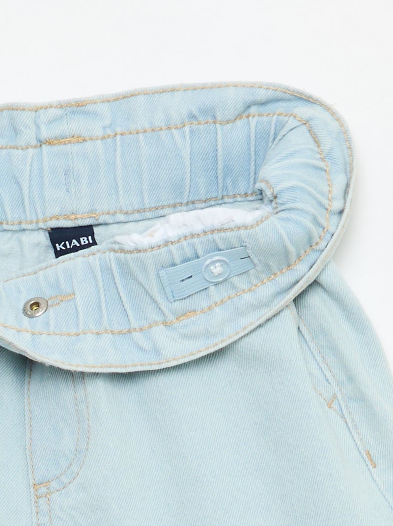 Paperbag jeansshort Blauw - Kiabi