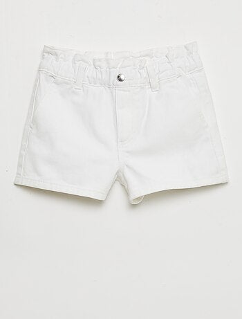 Paperbag jeansshort