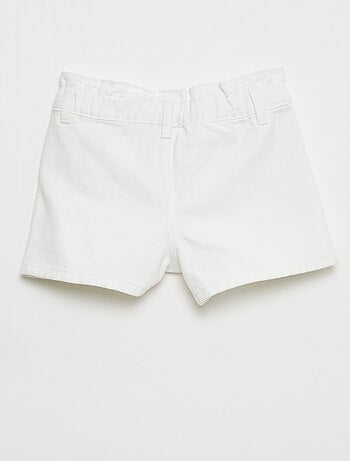 Paperbag jeansshort