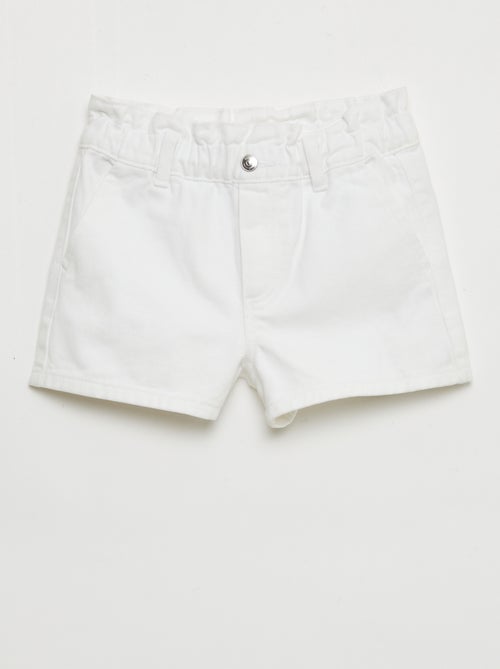 Paperbag jeansshort - Kiabi