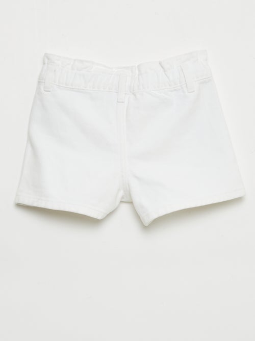 Paperbag jeansshort - Kiabi