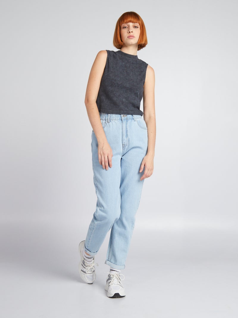 Paperbagjeans BLAUW - Kiabi