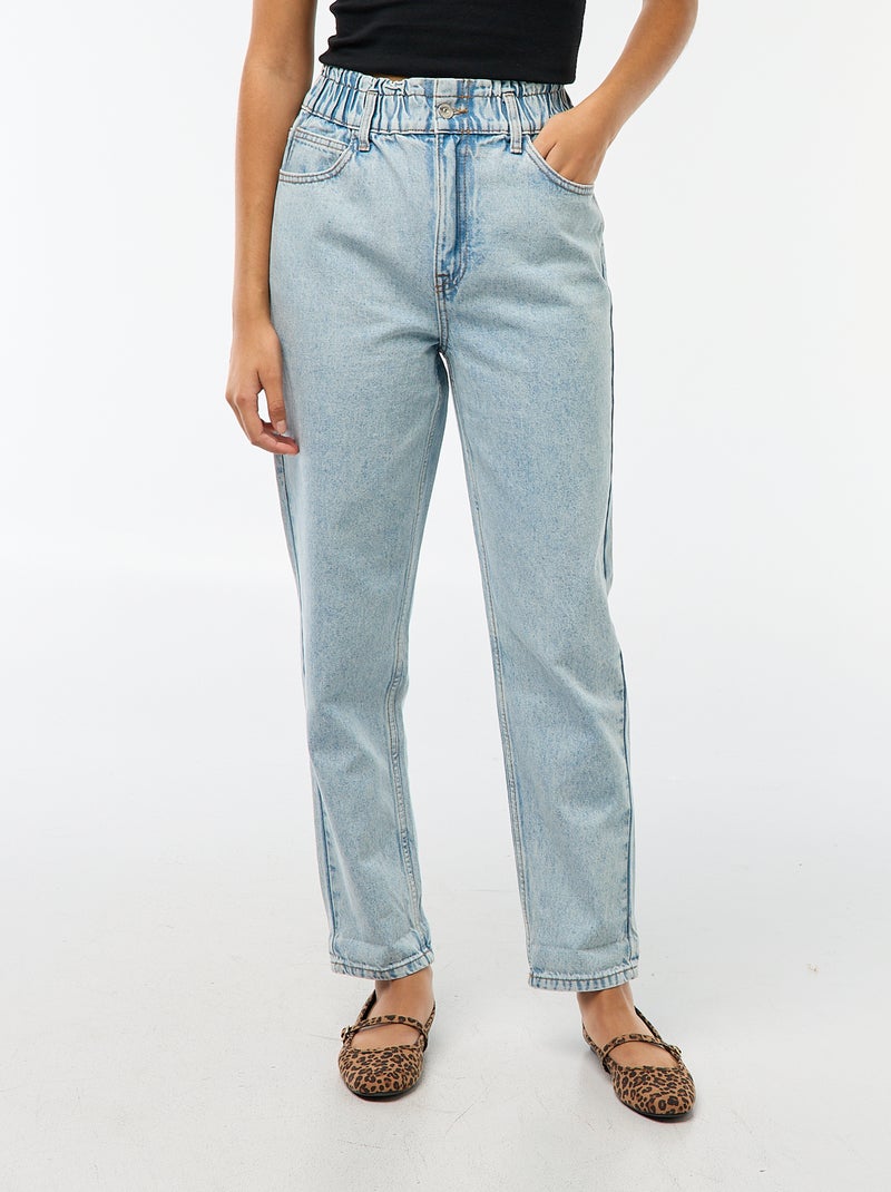 Paperbagjeans BLAUW - Kiabi