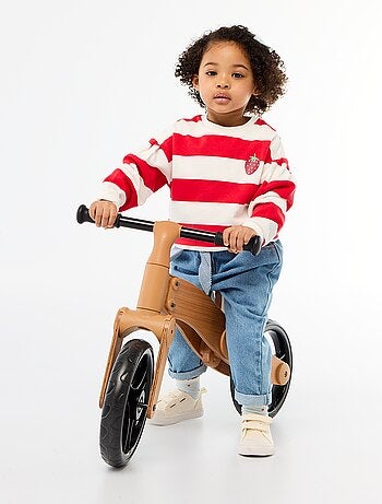 Paperbagjeans + riem met motiefje