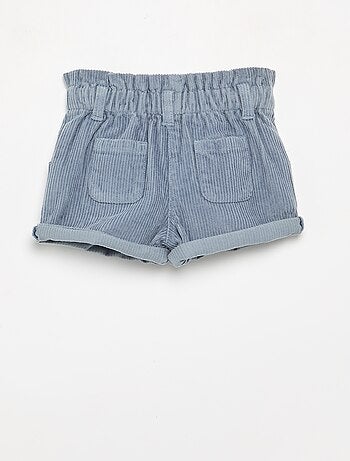 Paperbagshort van ribfluweel