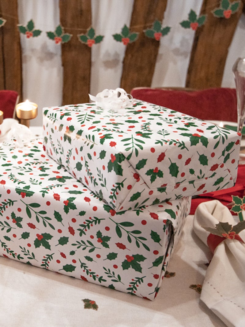 Papier cadeau de Noël Beige - Kiabi