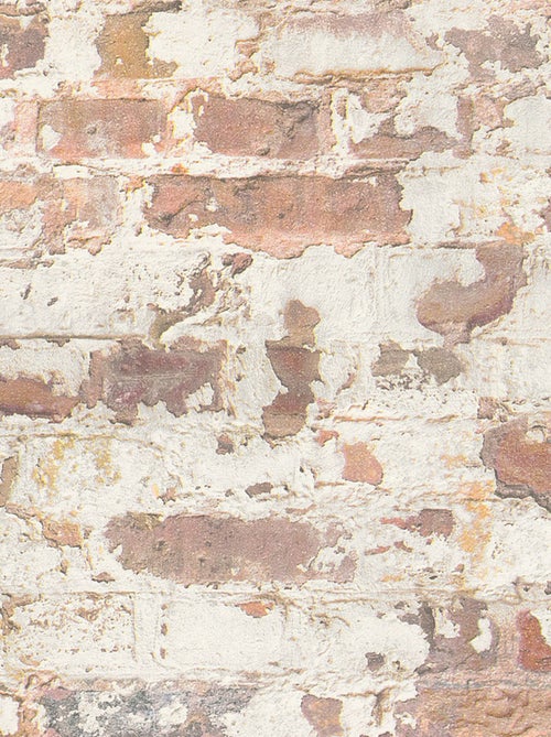 Papier peint imprimé briques usées berlin - Kiabi