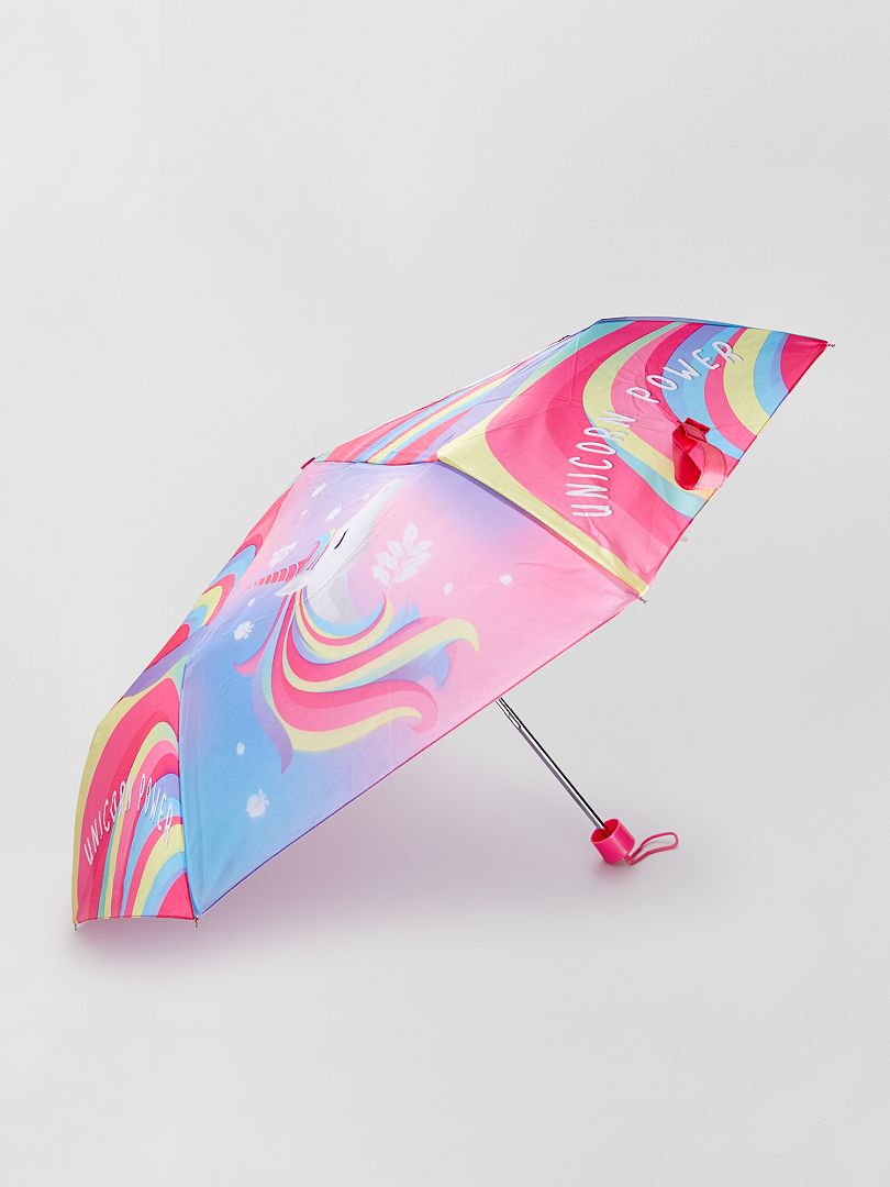 Parapluie imprimé 'licorne' rose - Kiabi