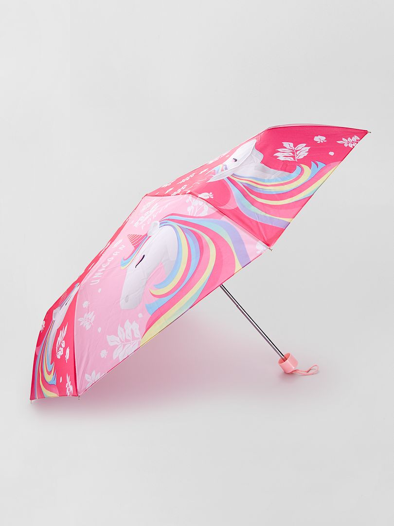 Parapluie imprimé 'licorne' rose/arc en ciel - Kiabi
