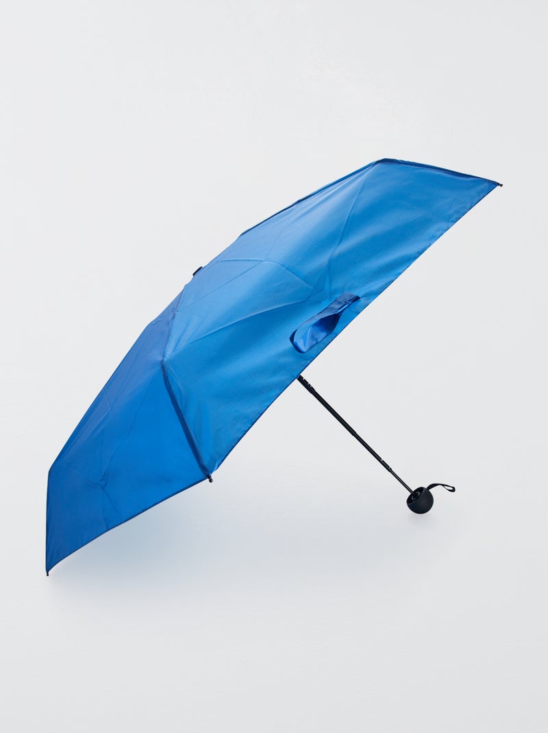 Parapluie rétractable mini bleu foncé - Kiabi
