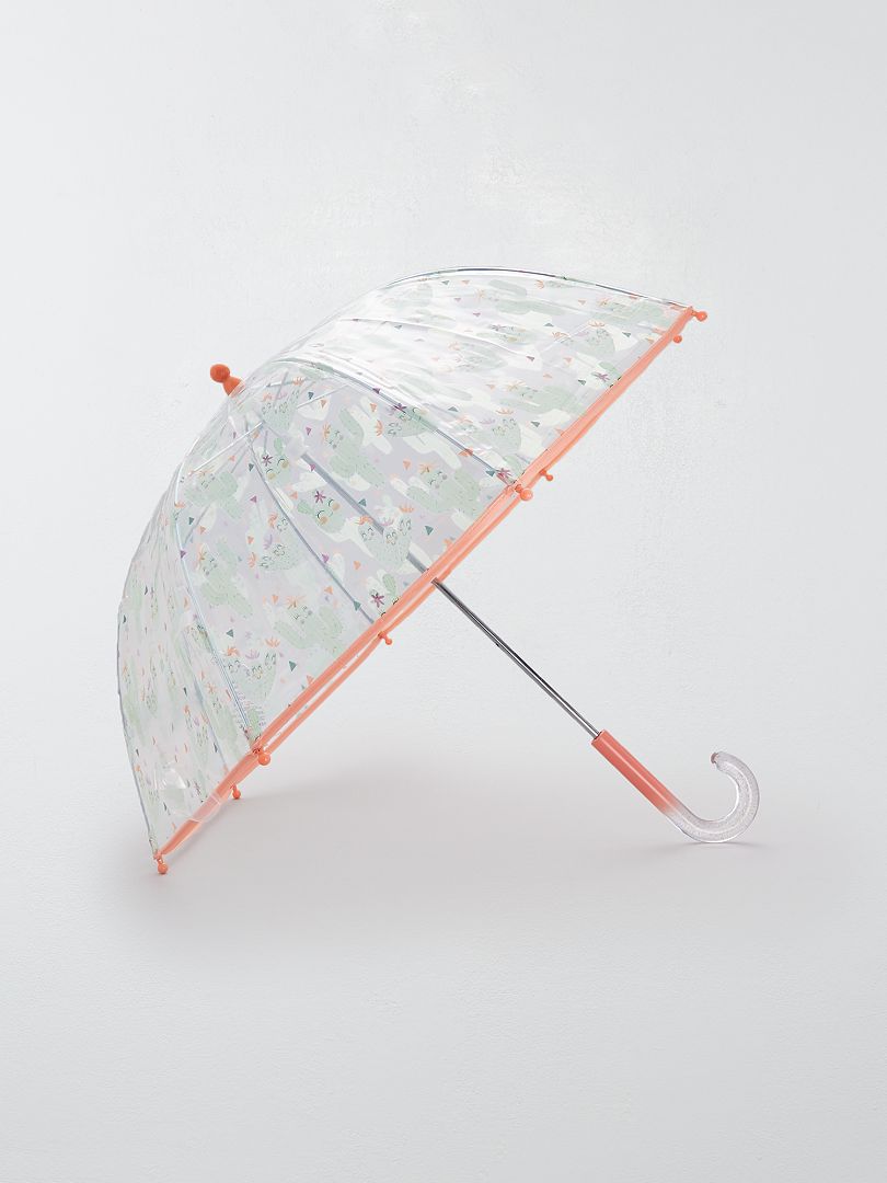 Parapluie transparent 'Cactus' rose - Kiabi