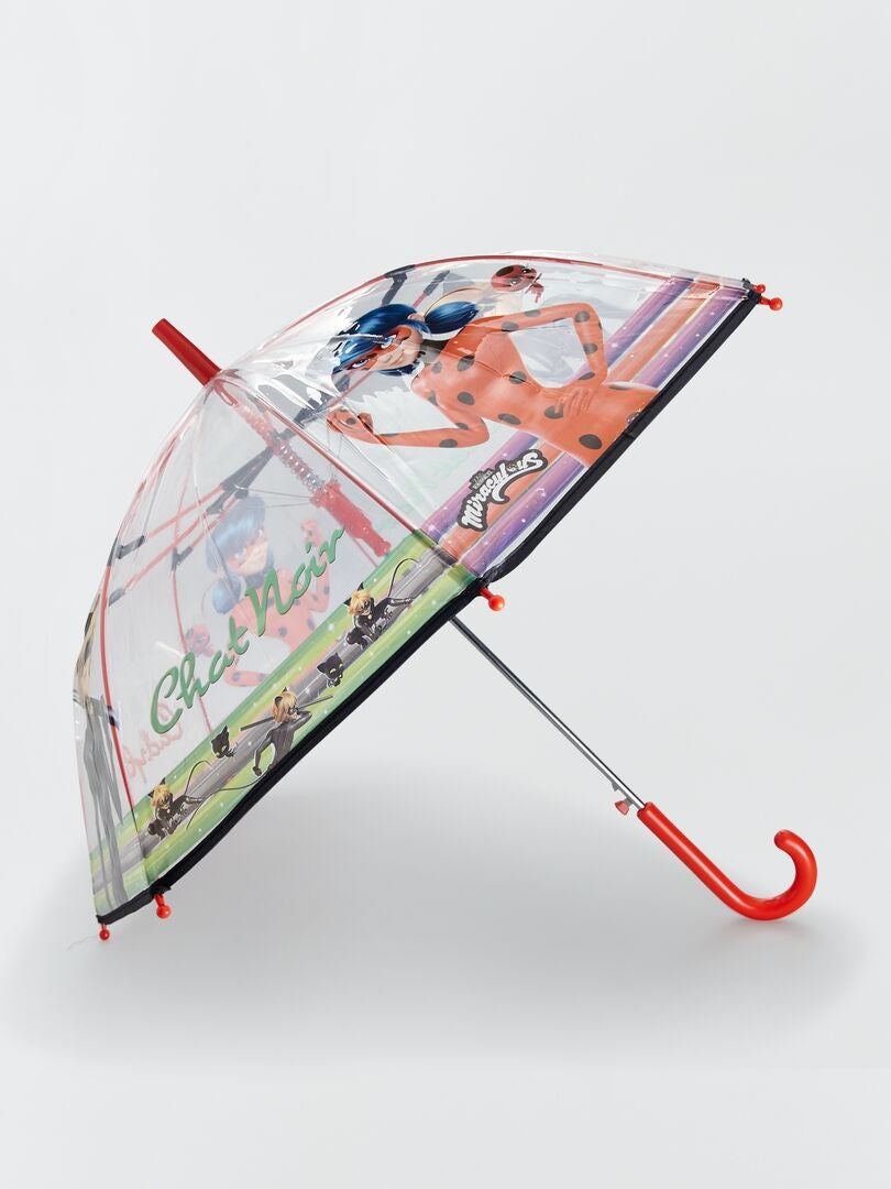 Parapluie transparent 'Miraculous' rouge - Kiabi