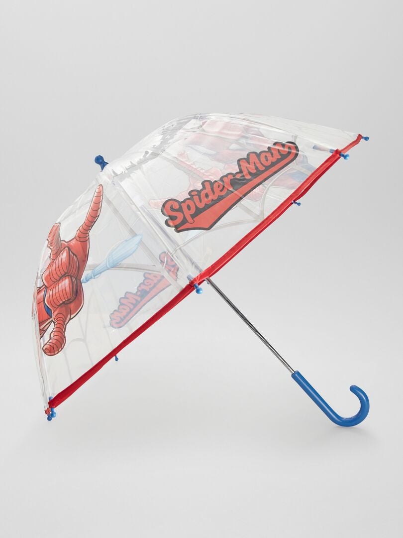 Parapluie transparent 'Spiderman' rouge - Kiabi