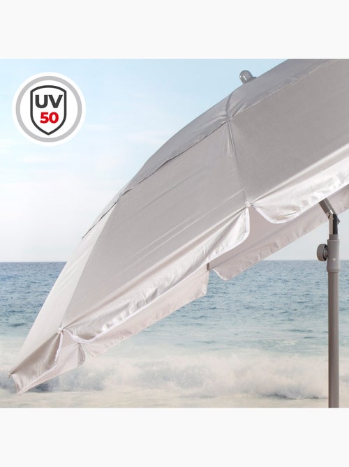 Parasol de plage 10 baleines 220 cm inclinable uv50 - Kiabi