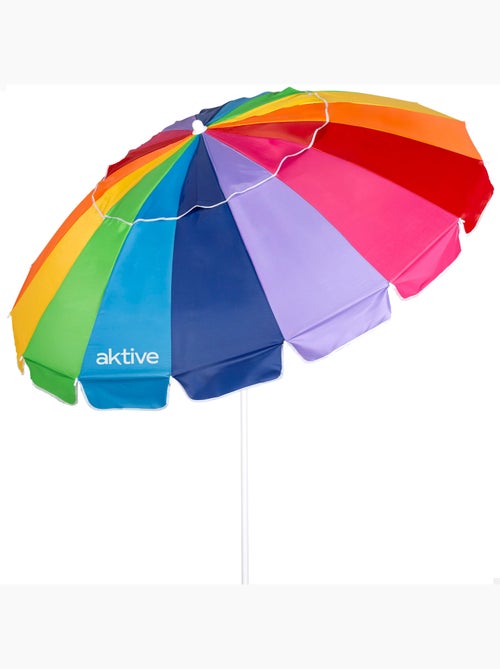 Parasol de plage 16 baleines 200 cm inclinable uv50 - Kiabi